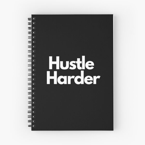 Item preview, Hustle Harder White on Black Determined, Driven, Resilient, Persistent, Ambitious, entrepreneur designed and sold by EmprendeHoy.