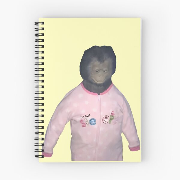 Item preview, HD Not Sleepy Cursed Monkey Baby Funny Pajamas Meme designed and sold by fomodesigns.