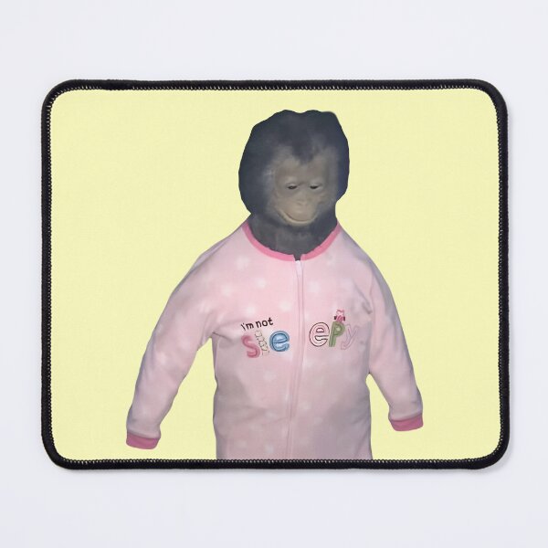 Item preview, HD Not Sleepy Cursed Monkey Baby Funny Pajamas Meme designed and sold by fomodesigns.