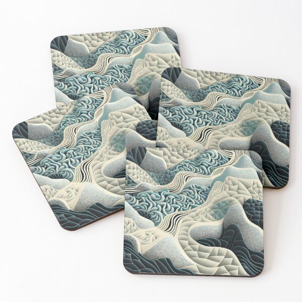 Item preview, Detailed Modern Coastal Pattern Digital Painting designed and sold by CodeAndColors.