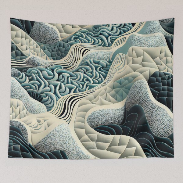 Item preview, Detailed Modern Coastal Pattern Digital Painting designed and sold by CodeAndColors.