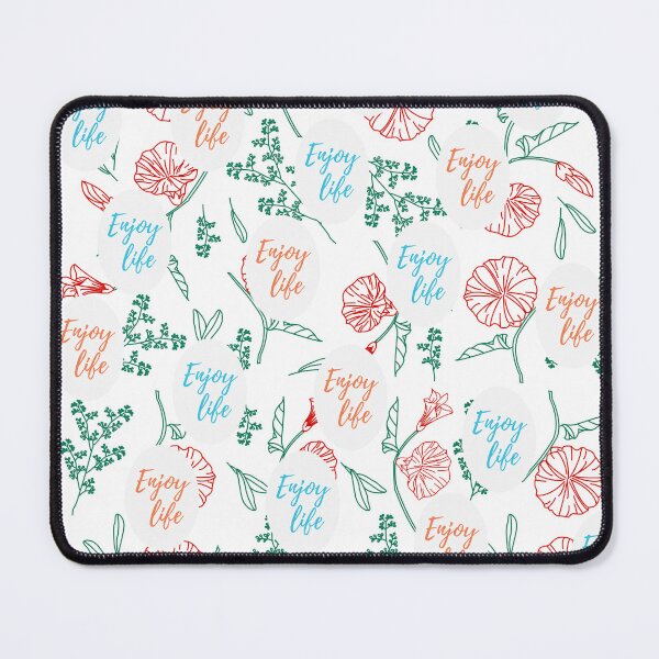 Item preview, Beautiful Enjoy Life Floral Pattern motivational quote design designed and sold by sinceanna.