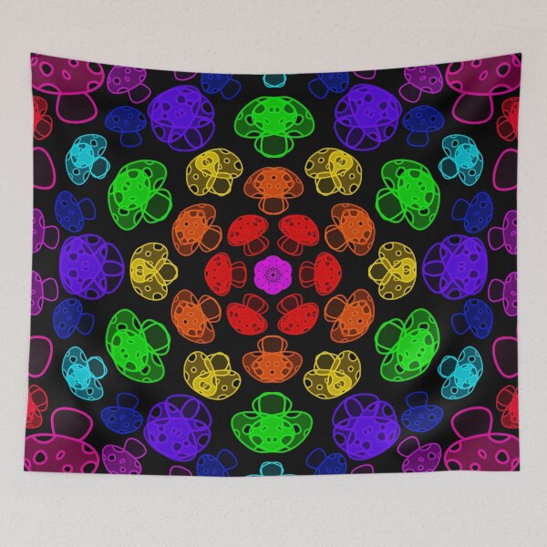 Item preview, Cursed Kaleidoscope - Rainbow Mushrooms designed and sold by FinapplePudding.
