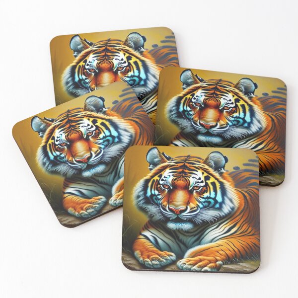 Artikelvorschau, Malerei des Tigers in freier Wildbahn entworfen und verkauft von cruzanworks.