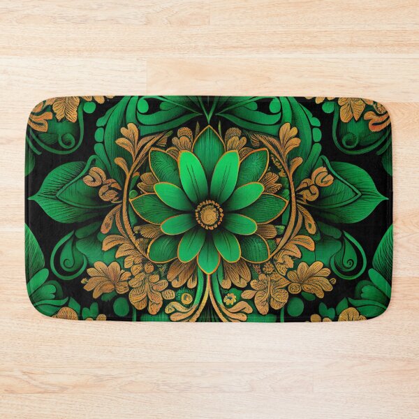 Item preview, Vivid Victorian Green Floral Pattern Digital Painting designed and sold by CodeAndColors.