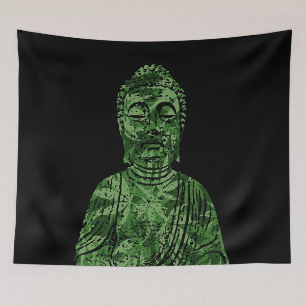 Item preview, BUDDHA. BUD IS MMM. LEAF PRINT STYLE. designed and sold by 5hertz.