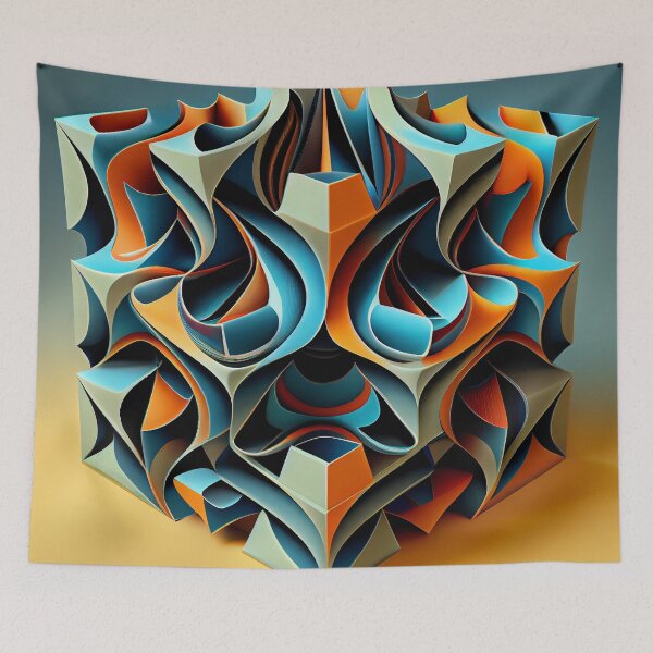 Item preview, Three Dimensional Cool Pattern Digital Painting designed and sold by CodeAndColors.