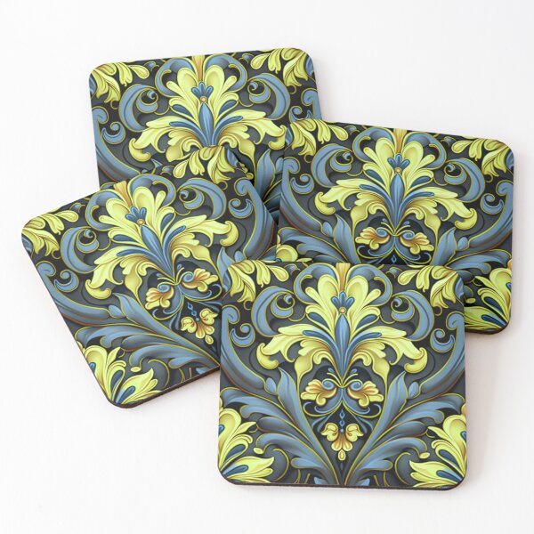 Item preview, Ornate Calcite and Kyanite Floral Design Pattern designed and sold by Healio2.