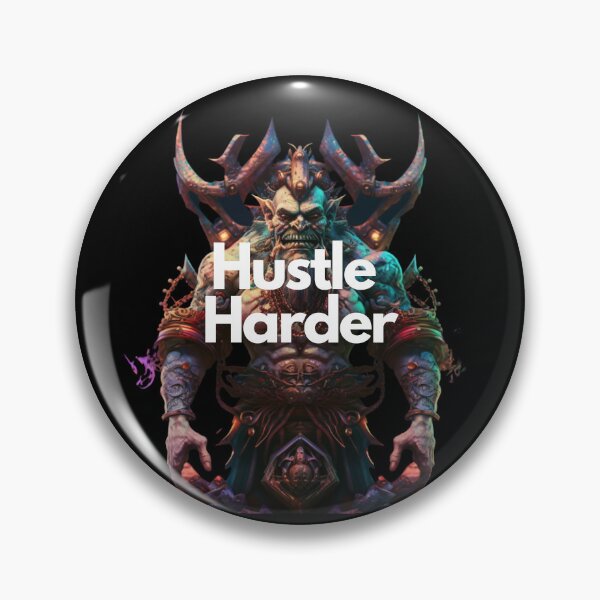 Item preview, Hustle Harder White on Black Mystical, Clowncore, Goblincore, lower body shot, Character modeling, Contrasty, Sculpture, multicoloured colors, entrepreneur designed and sold by EmprendeHoy.