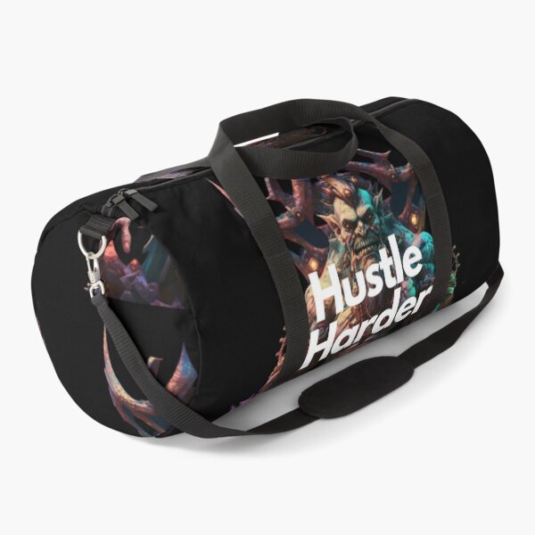 Item preview, Hustle Harder White on Black Mystical, Clowncore, Goblincore, lower body shot, Character modeling, Contrasty, Sculpture, multicoloured colors, entrepreneur designed and sold by EmprendeHoy.