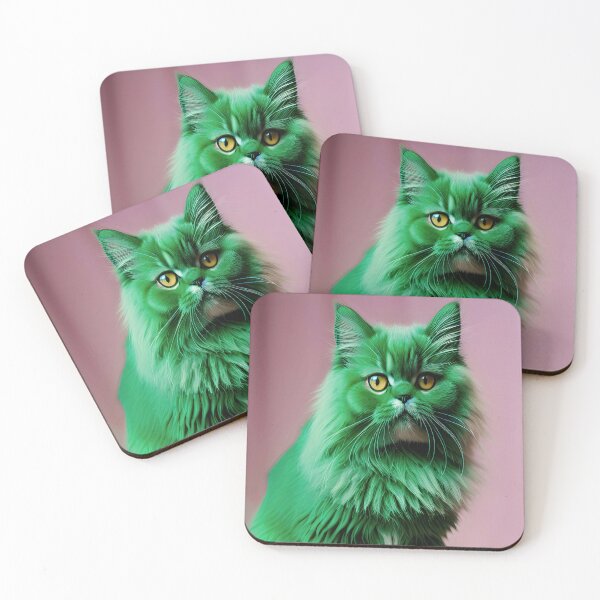 Item preview, Green Fantasy cat  designed and sold by Nooshin Mehrvarz.