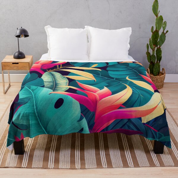 Item preview, Colorful Tropical Pattern Digital Painting designed and sold by CodeAndColors.