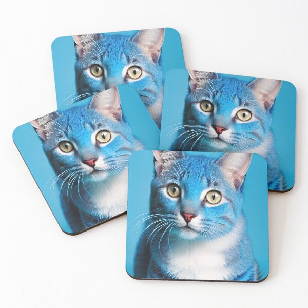 Item preview, Blue fantasy kitty designed and sold by Nooshin Mehrvarz.
