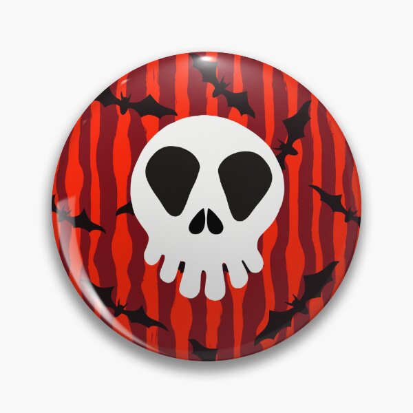 Item preview, Haunted Holidays Skull in Red Stripe Bats designed and sold by StarLiteRetro.