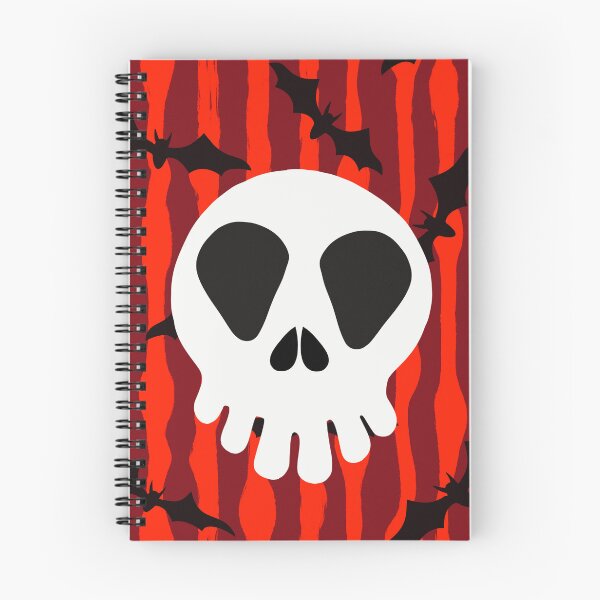 Item preview, Haunted Holidays Skull in Red Stripe Bats designed and sold by StarLiteRetro.