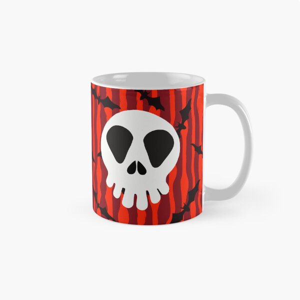 Item preview, Haunted Holidays Skull in Red Stripe Bats designed and sold by StarLiteRetro.