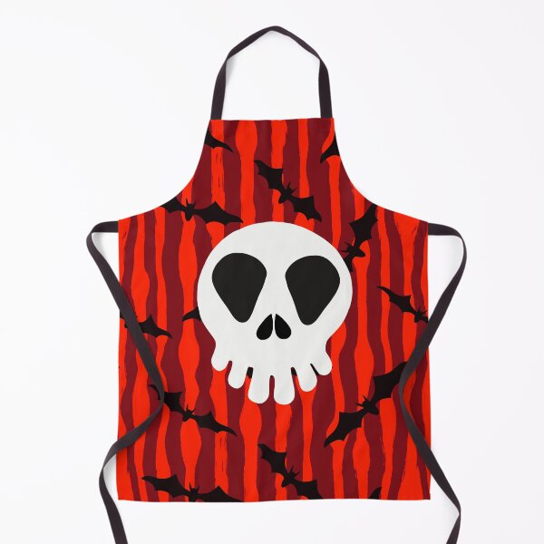 Item preview, Haunted Holidays Skull in Red Stripe Bats designed and sold by StarLiteRetro.