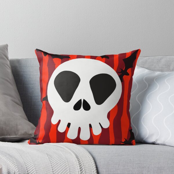 Item preview, Haunted Holidays Skull in Red Stripe Bats designed and sold by StarLiteRetro.
