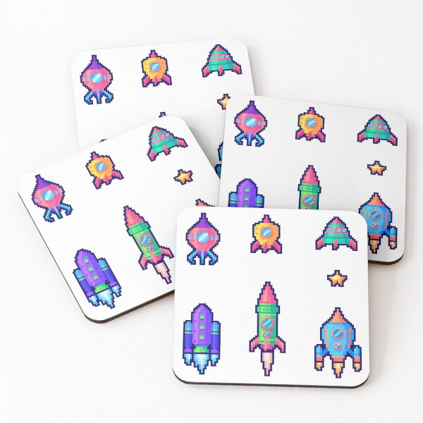 Item preview, Set of spaceships in pixel art designed and sold by Anna Chernova.