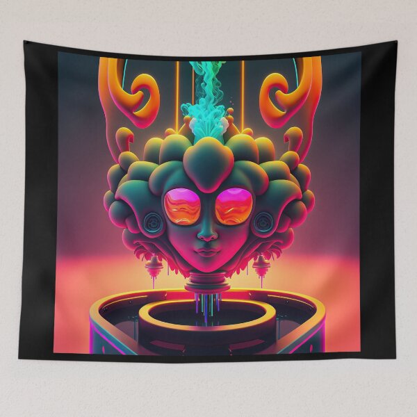 Item preview, Supermind Version M -  Incredible Psychedelic Abstract Vision of Transhumanist Future - very high resolution  - Original Artwork designed and sold by CloudofKnowing.
