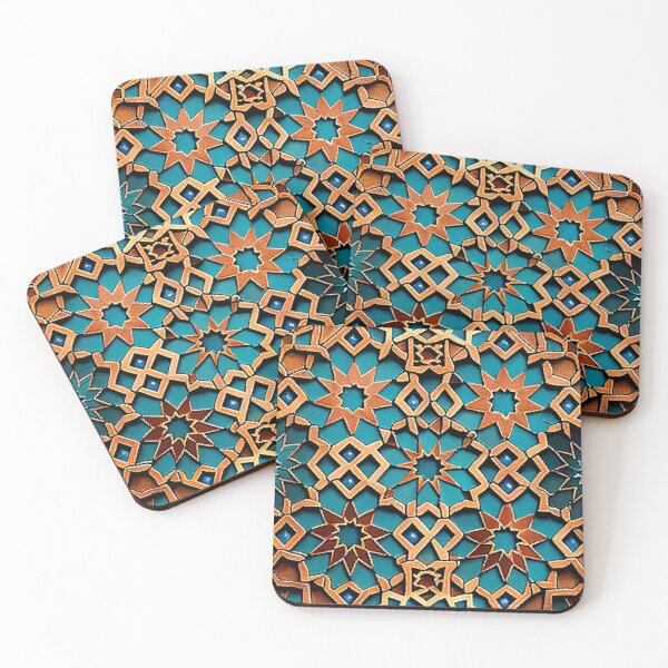 Item preview, Ancient Moroccan Pattern Digital Painting designed and sold by CodeAndColors.