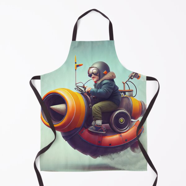 Item preview, Frolicking with a Hovercraft and Bazooka on a Swivel Digital Painting designed and sold by CodeAndColors.