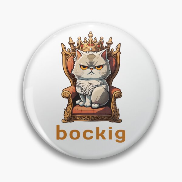 Item preview, Bucky cat throne crown tomcat grim saying stubborn designed and sold by Sellery-GbR.