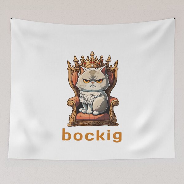 Item preview, Bucky cat throne crown tomcat grim saying stubborn designed and sold by Sellery-GbR.