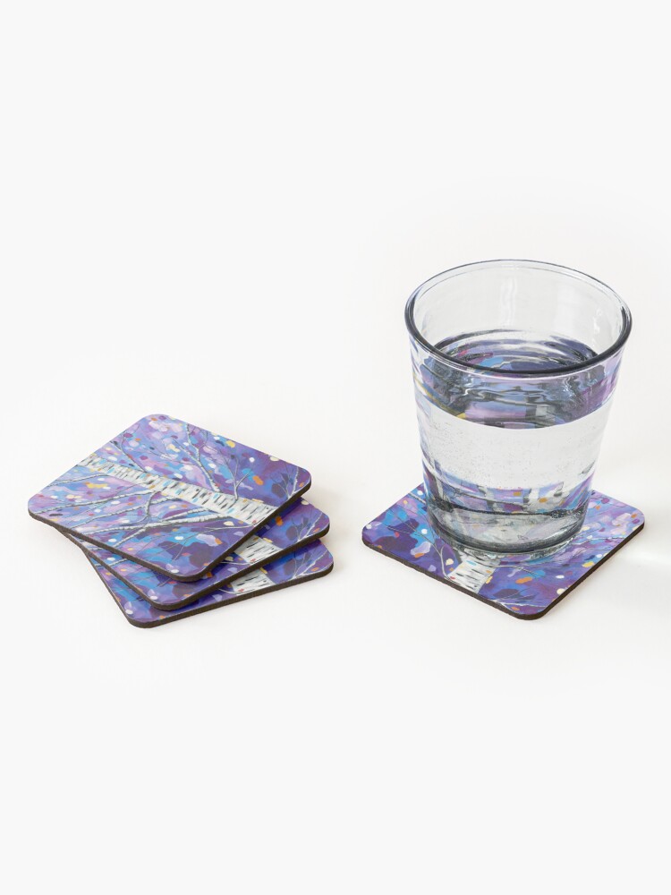 Thumbnail 2 of 5, Coasters (Set of 4), Bewitching Birch designed and sold by MeganEvansArt.