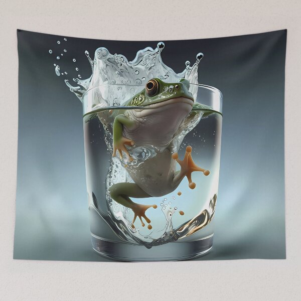 Item preview, Funny frog in a water glass designed and sold by SMILE88.