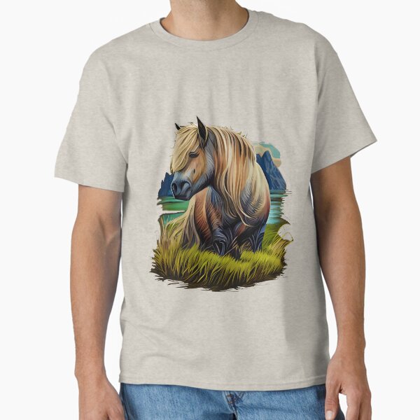 Item preview, Drawn Norwegian Fjord Horse - Horses 5 designed and sold by MLArtifex.