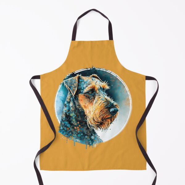 Item preview, Colorful Airedale Terrier: Blue, Green, and Orange Hues designed and sold by DoggyDevotion.