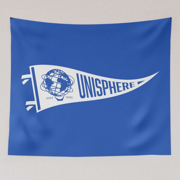 Item preview, 1964-65 New York World's Fair - Unisphere Pennant (White) designed and sold by deadmansupplyco.