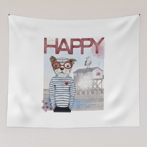 Item preview, Happy by the sea in St. Peter-Ording designed and sold by FrauBlaschi.