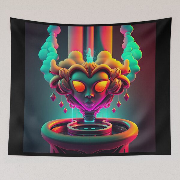 Item preview, Supermind Version F -  Incredible Psychedelic Abstract Vision of Transhumanist Future - very high resolution  - Original Artwork designed and sold by CloudofKnowing.