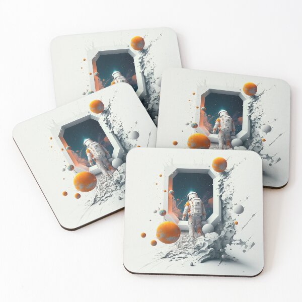 Item preview, Astronaut Entering Space - Realistic Composition designed and sold by ByDigitalDream.