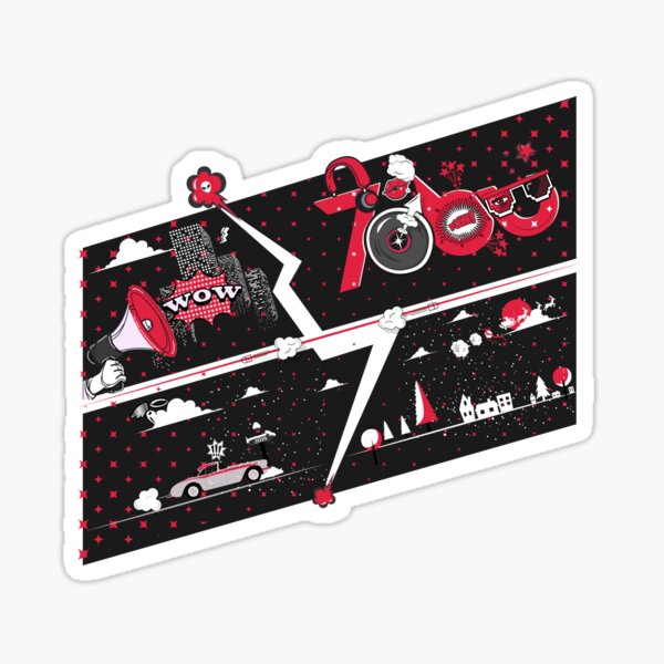 Tobu Comic Art Red Sticker