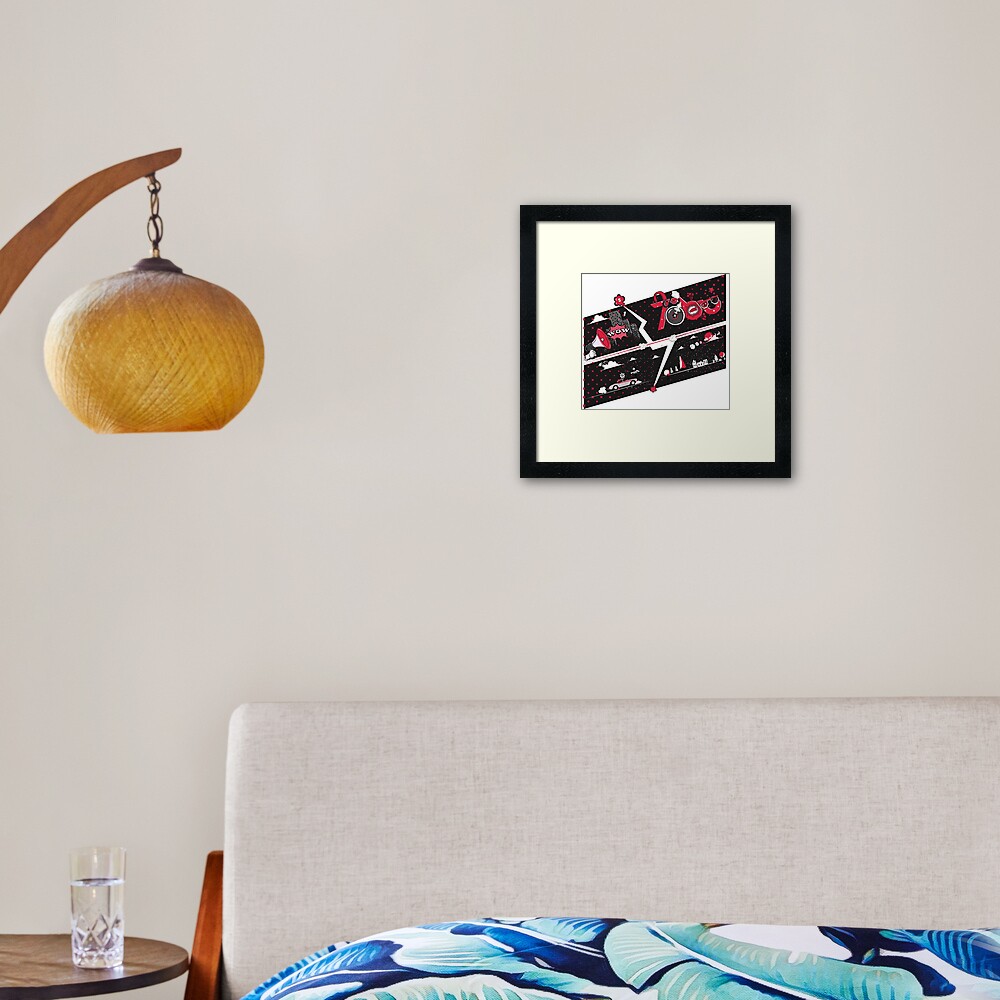 Tobu Comic Art Red Framed Art Print