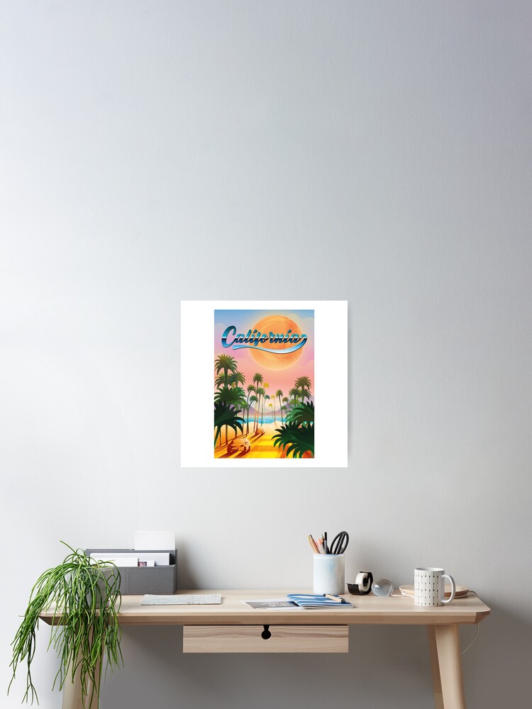 Thumbnail 2 of 3, Poster, California vibes designed and sold by NeWaStyle.