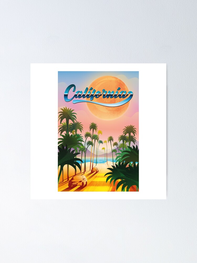 Thumbnail 1 of 3, Poster, California vibes designed and sold by NeWaStyle.