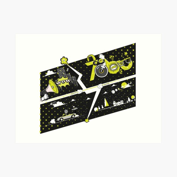 Tobu Yellow Comic Art Art Print