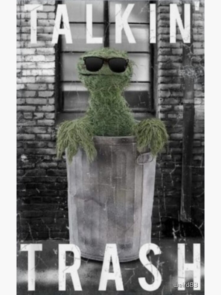 Oscar The Grouch Trash Talker Vinyl Decal