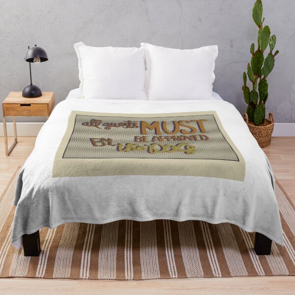 Item preview, All guests must be approved by the dog comic offwhite brown designed and sold by chuckletuckle.