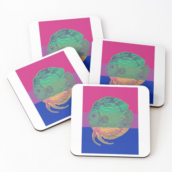Item preview, Discus fish - King of the aquarium - bisexual colours inverted white designed and sold by Puddmuppy.