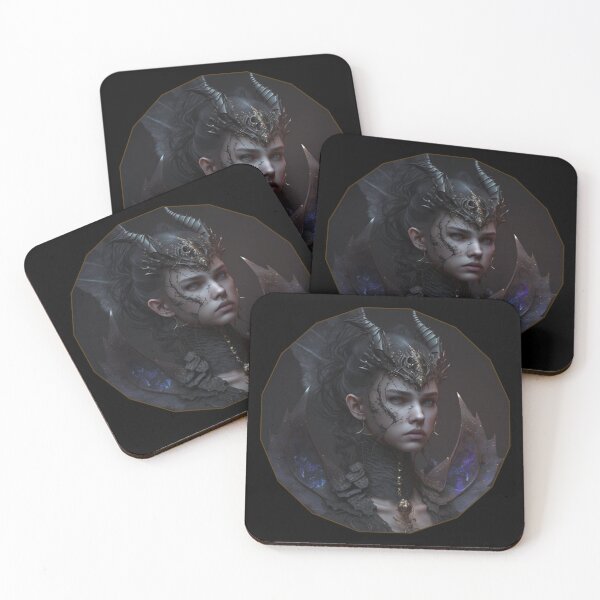 Item preview, Beautiful woman in a black dragon motif. designed and sold by HarriPaloma.