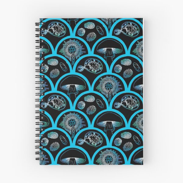 Item preview, Science Print: Fungi Mould Mushroom Spores Yeast (blue) designed and sold by LifeScienceLot.
