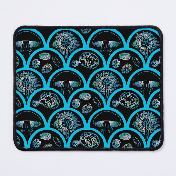 Item preview, Science Print: Fungi Mould Mushroom Spores Yeast (blue) designed and sold by LifeScienceLot.