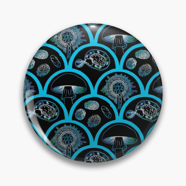 Item preview, Science Print: Fungi Mould Mushroom Spores Yeast (blue) designed and sold by LifeScienceLot.