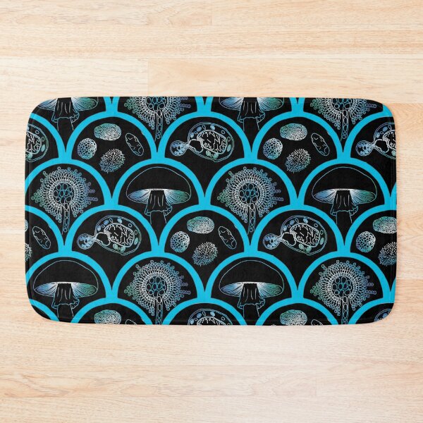 Item preview, Science Print: Fungi Mould Mushroom Spores Yeast (blue) designed and sold by LifeScienceLot.