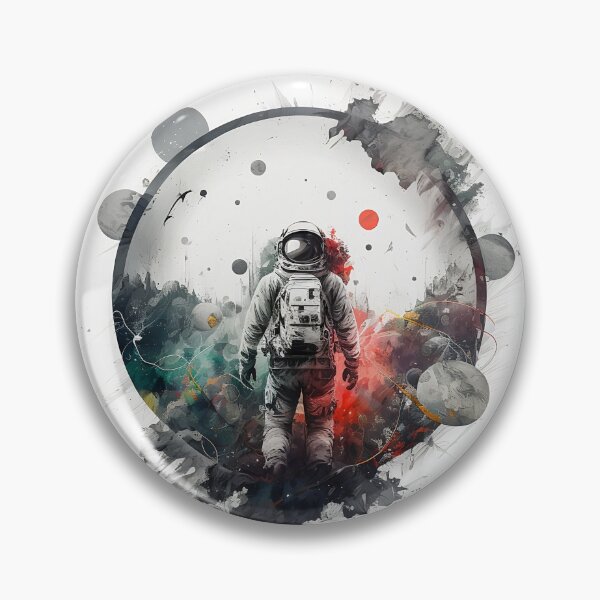 Artikelvorschau, Astronaut verlässt den Weltraum - abstrakte lebendige Komposition entworfen und verkauft von ByDigitalDream.
